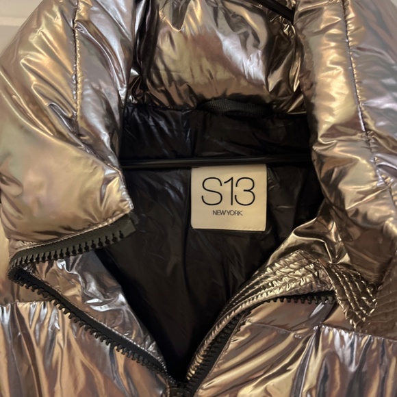 S13 Metallic Down Puffer Jacket women’s - Picture 2 of 4